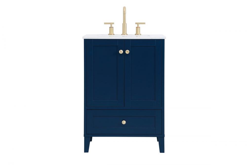 24 inch Single Bathroom Vanity in Blue