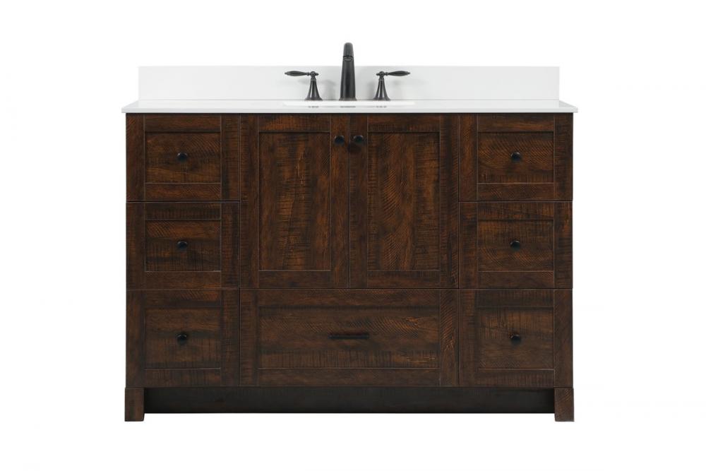 48 Inch Single Bathroom Vanity in Expresso with Backsplash