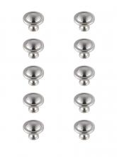 Elegant KB2007-NK-10PK - Garlande 1.2" Diameter Brushed Nickel Mushroom Knob Multipack (Set of 10)