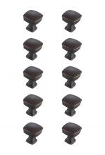 Elegant KB2022-ORB-10PK - Irvin 1.3" Oil-rubbed Bronze Square Knob Multipack (Set of 10)