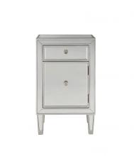 Elegant MF72035 - End table 1 drawer 18in. W x 13in. D x 29in. H in antique silver paint