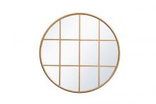 Elegant MR633636BR - Metal Windowpane Mirror 36 Inchx36 Inch in Brass