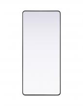Elegant MR8A3272BLK - R Corner Mirror 32"x72"x2" Black
