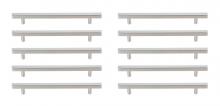 Elegant PL402-7-NK-10PK - Dior 7-9/16" Center to Center Brushed Nickel Bar Pull Multipack (Set of 10)