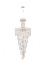 Elegant V1800SR30C/RC - Spiral 28 light Chrome Chandelier Clear Royal Cut Crystal