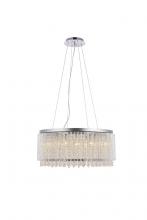 Elegant V2092D24C/RC - Influx 14 light Chrome Pendant Clear Royal Cut Crystal