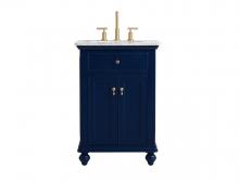 Elegant VF12324BL - 24 inch Single bathroom vanity in blue