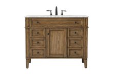 Elegant VF12542DW - 42 Inch Single Bathroom Vanity in Driftwood