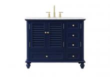 Elegant VF30542BL - 42 Inch Single Bathroom Vanity in Blue