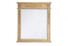 Elegant VM13236AB - Wood frame mirror 32 inch x 36 inch in Antique Beige