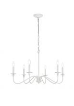 Elegant LD5006D36WH - Rohan 36 Inch Chandelier in White