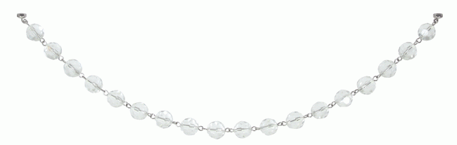 CLEAR FACETED BEAD GARLAND - 12" (*3 strands per box)