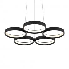 Dals PDR5-3K-BK - 25 Inch 5 Ring LED Pendant Light