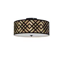 Dainolite MON-153FH-PC-GBK - 3LT Flushmount, BK-GBK