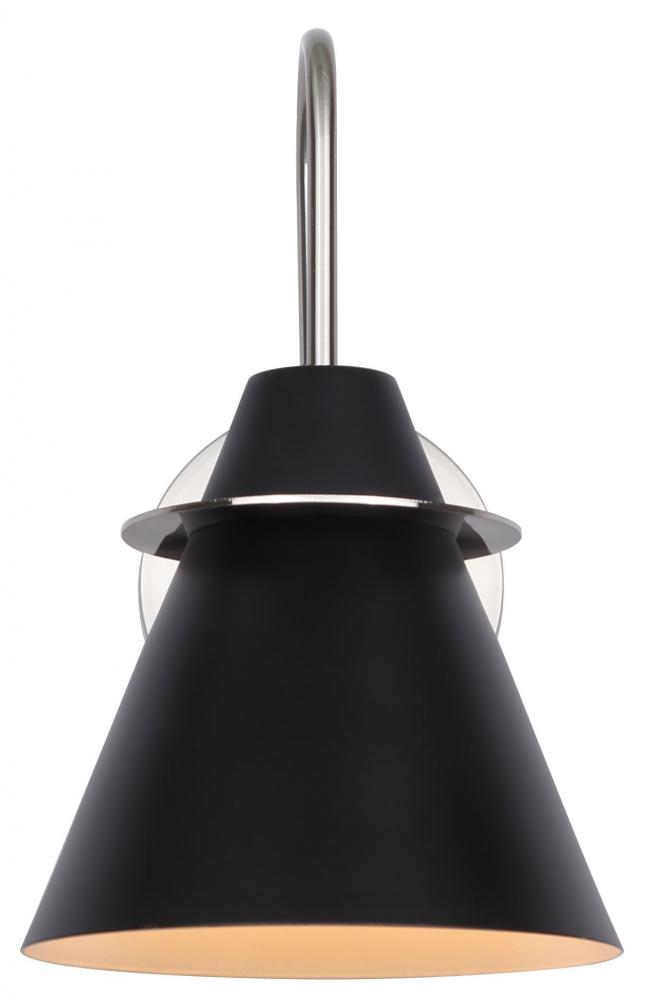 Talia 1 Light Vanity, Black Finish