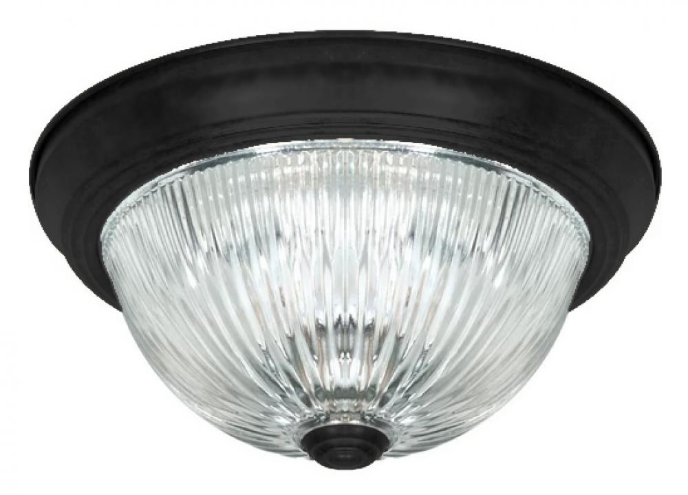 IFM213MBK-RGC, 2 Light Flush Mount, Black Finish