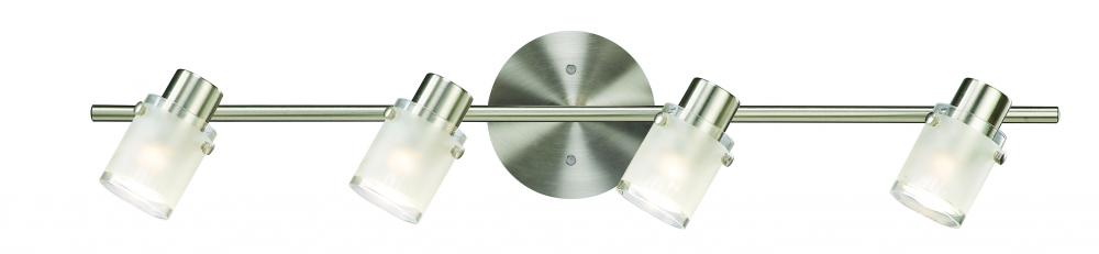 Cole 4 Light Track Lighting, Nickel Finish