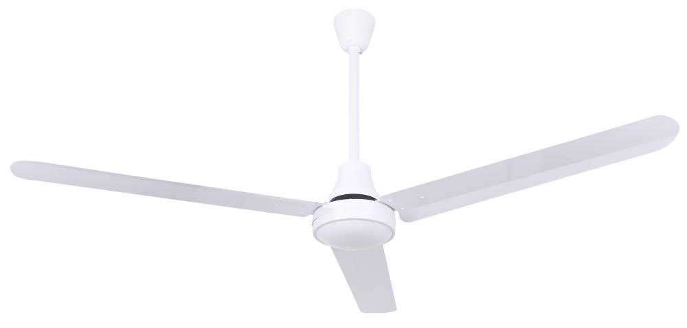 Industrial DC Fan, CP60DW11N, 60" Fan, WH Color, Downrod Mount, HIGH PERFORMANCE WEATHERPROOF