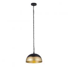 Canarm IPL2076B01TT - JAYA, Two Tone Color, 1 Lt 72" Length Black Cloth Cord and Chain Pendant, 60W Type A, 24" W