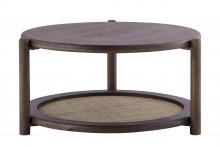 Canarm SC-107 - GARAM Walnut and Cane Coffee Table