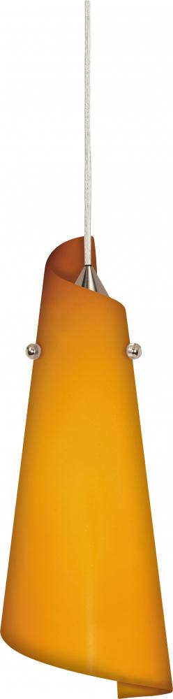 1 Light - 4" - Halogen Pendant - Butterscotch Paper Twist