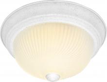 Nuvo SF76/196 - 2 Light - 11" - Flush Mount - Frosted Ribbed Swirl Glass