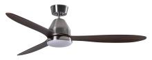 Beacon Lighting America 21304501 - Lucci Air Whitehaven 56-inch Ceiling Fan with Light Kit in Brushed Chrome and Dark Koa Blades