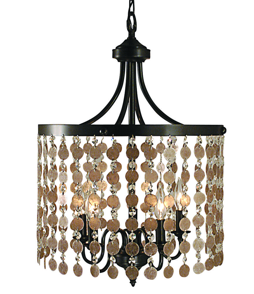 5-Light Mahogany Bronze Naomi Dining Chandelier