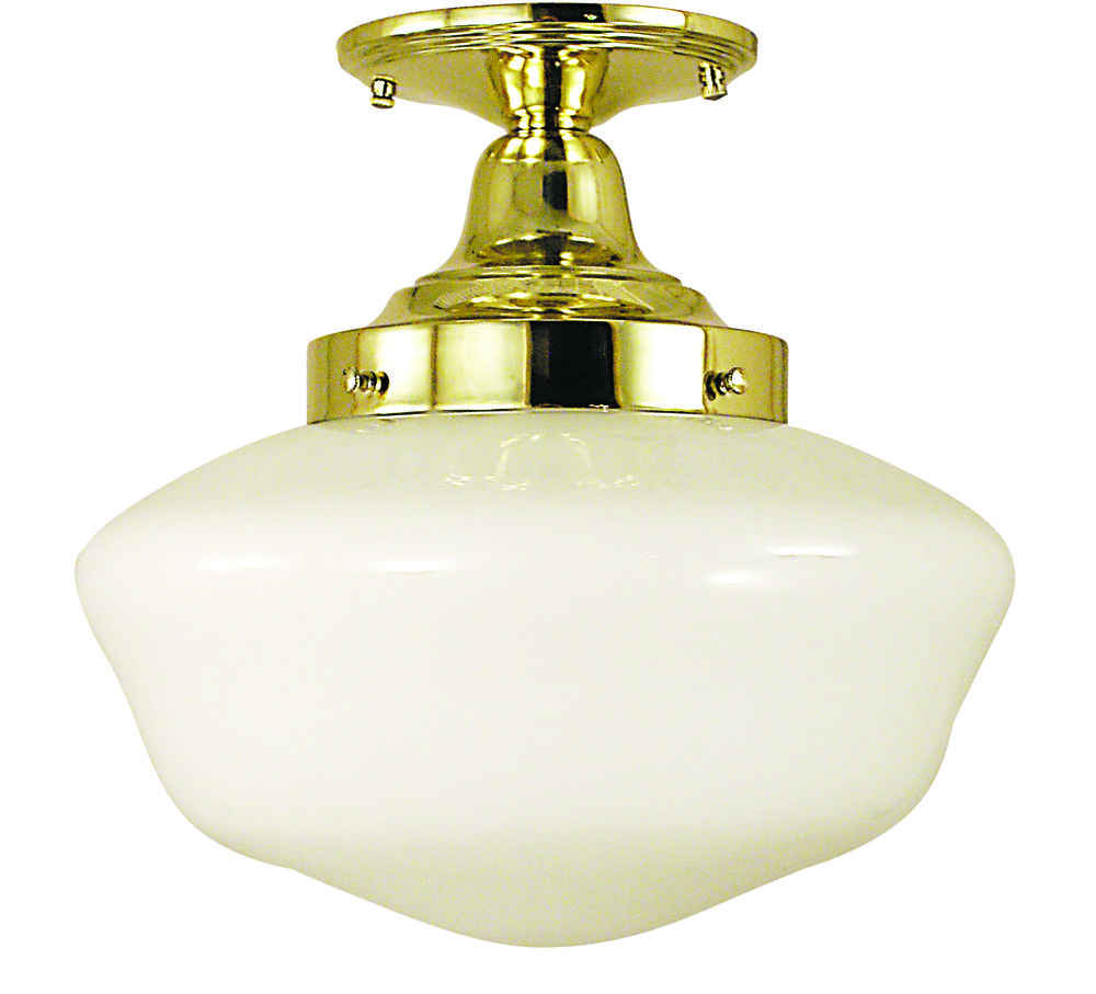 1-Light Antique Brass Taylor Flush / Semi-Flush Mount