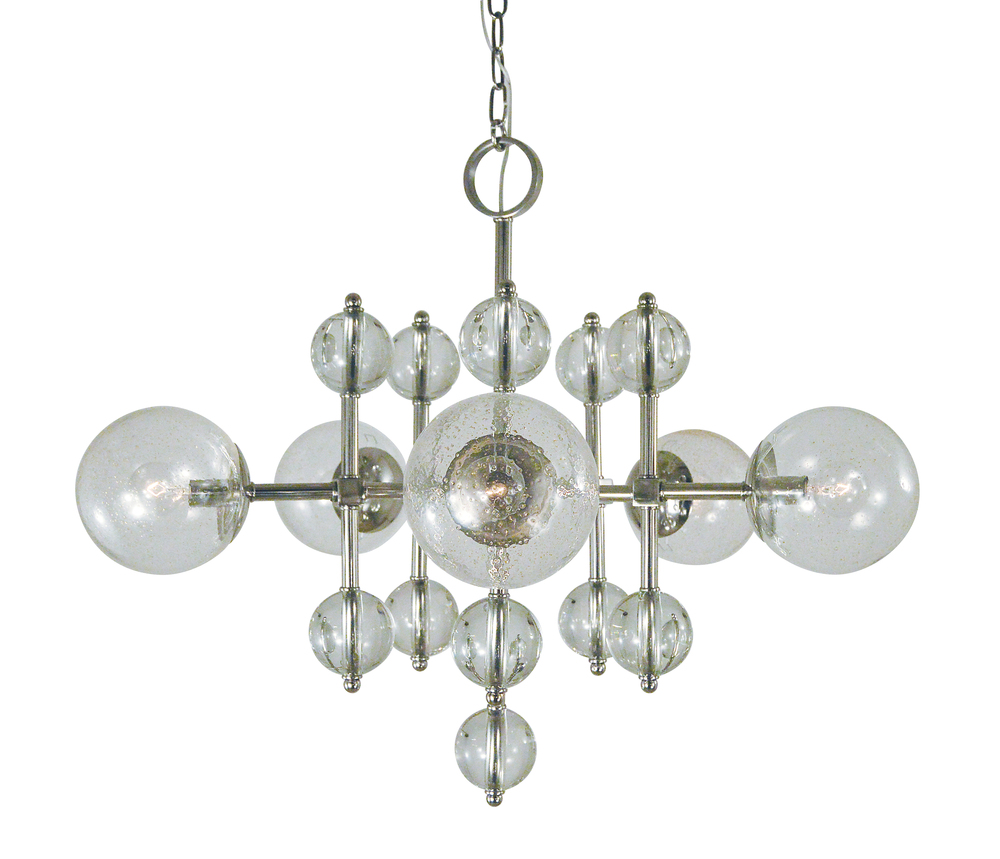 5 Light Polished Nickel Solaris Chandelier