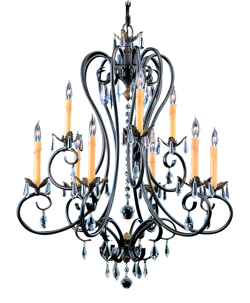 9-Light Mahogany Bronze Liebestraum Dining Chandelier