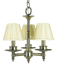 Framburg 2518 AB - 3-Light Antique Brass Sheraton Mini Chandelier