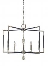 Framburg 5046 PN/MBLACK - 5-Light Felicity Dining Chandelier