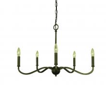 Framburg 5640 IRON - 5-Light Iron Heidelberg Dining Chandelier