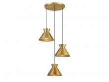 Savoy House Meridian M100139NB - 3-Light Multi-Point Chandelier in Natural Brass