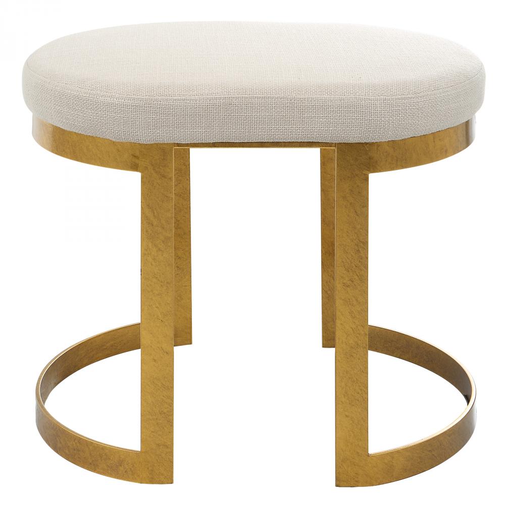 Uttermost Infinity Gold Accent Stool