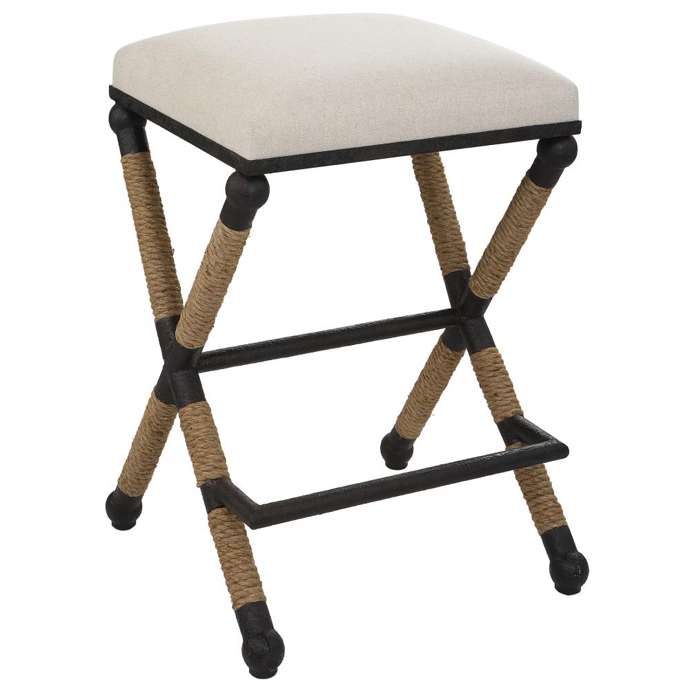 Uttermost Firth Rustic Oatmeal Counter Stool