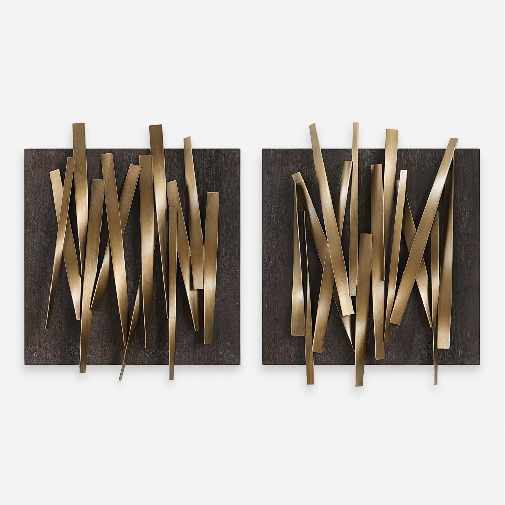 Uttermost Crosshatch Metal Wall Decor Set/2