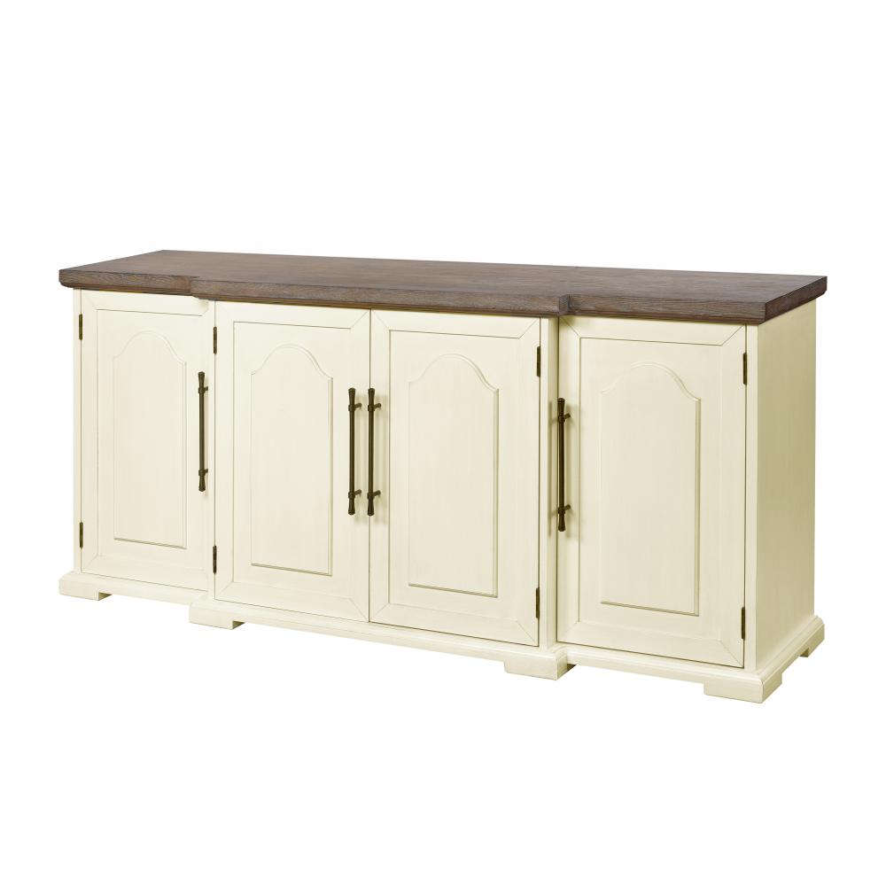 Locksmith Credenza - 4 Door Cream