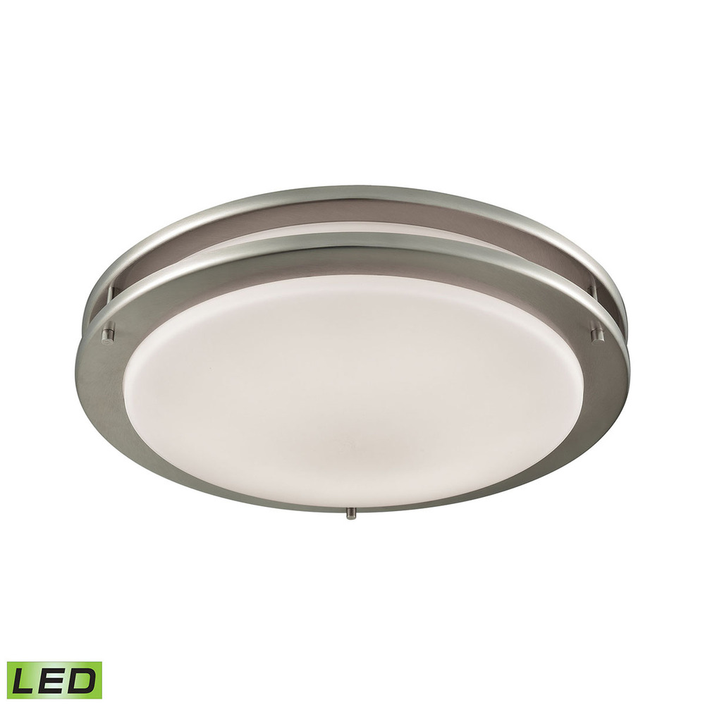 Thomas - Clarion 15'' Wide 1-Light Flush Mount - Brushed Nickel