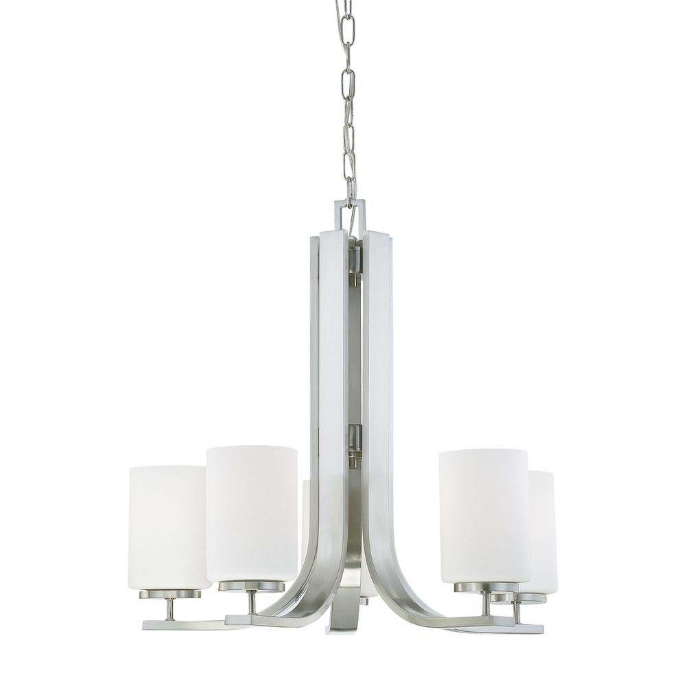 Thomas - Pendenza 23.5'' Wide 5-Light Chandelier - Brushed Nickel