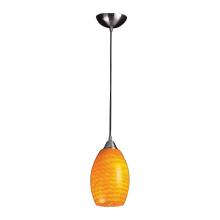 ELK Home 517-1CN - One Light Satin Nickel Canary Glass Down Pendant