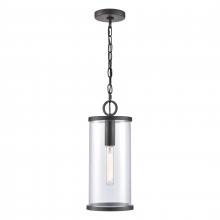 ELK Home 89495/1 - Hopkins 7.25'' Wide 1-Light Outdoor Hanging Light - Charcoal Black