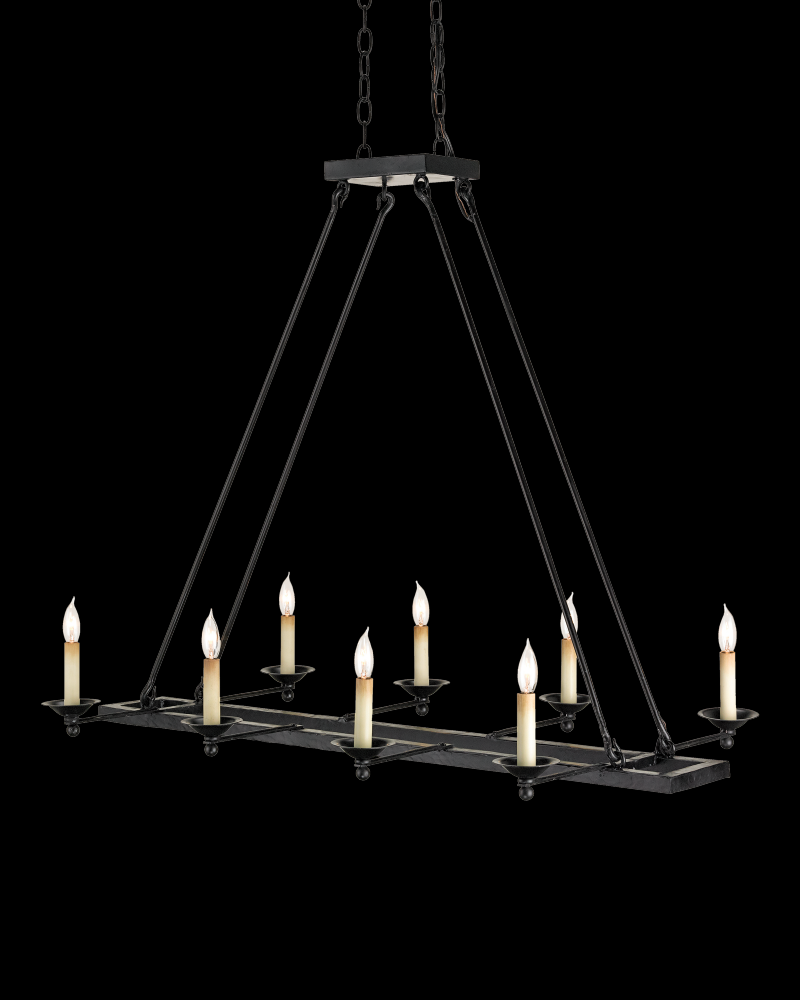 Houndslow Black Rectangular Chandelier