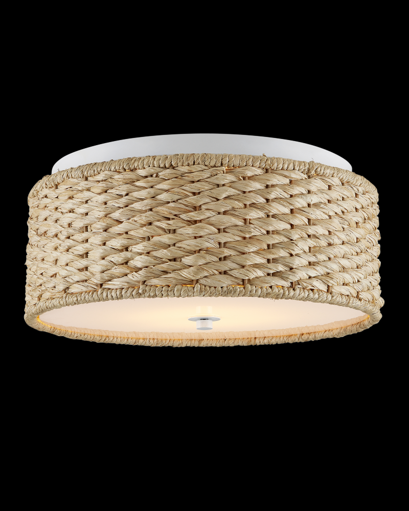 Colchester Raffia Flush Mount