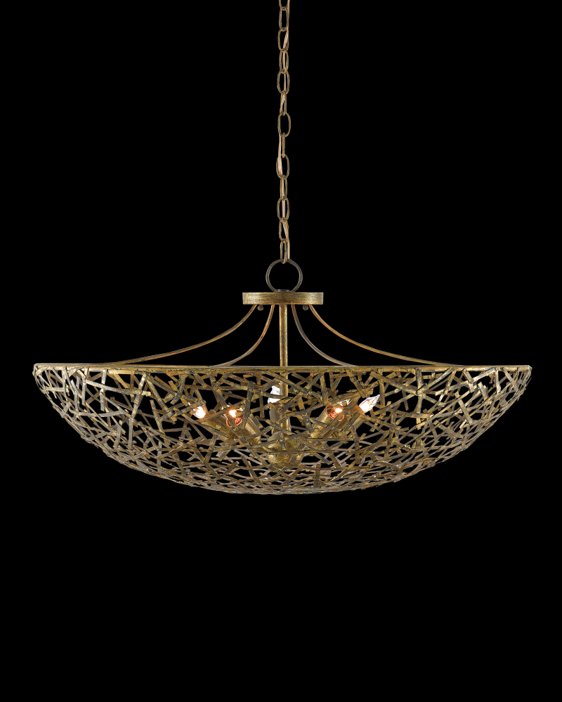 Confetti Bowl Gold Chandelier