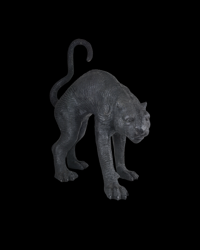 Standing Black Panther Bronze