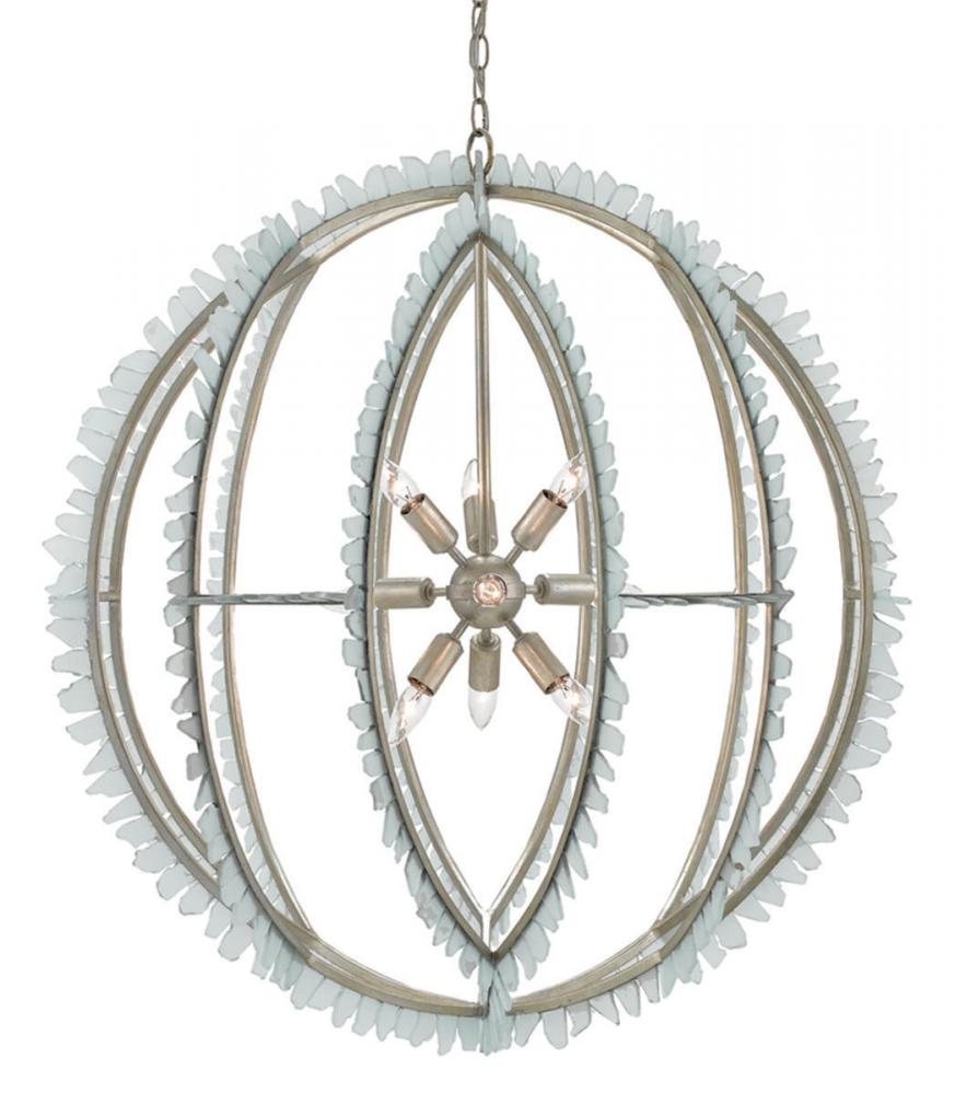 Saltwater Silver Orb Chandelier