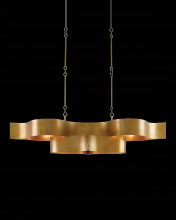 Currey 9000-0046 - Grand Lotus Oval Gold Chandelier