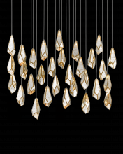 Currey 9000-0707 - Glace Mirror 30-Light Linear Multi-Drop Pendant